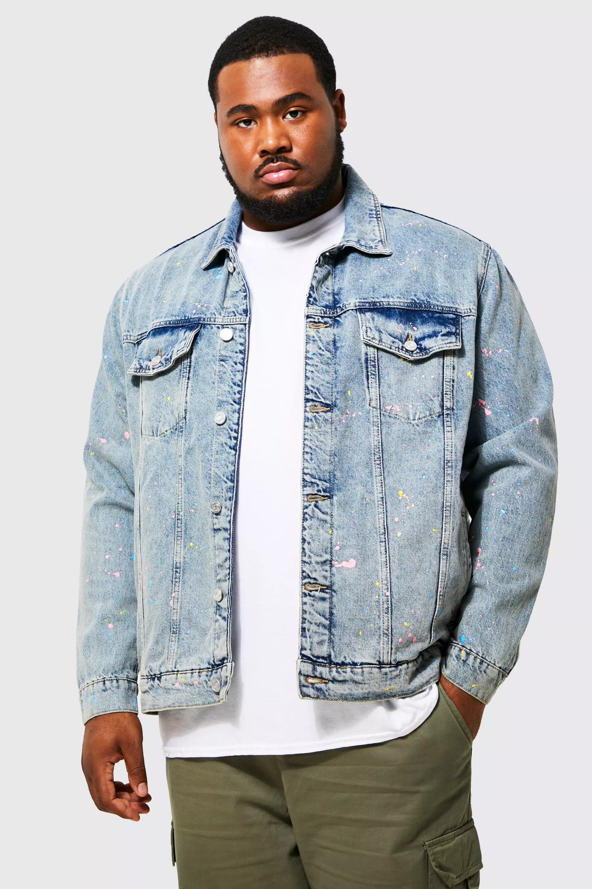 Muscle fit outlet denim jacket